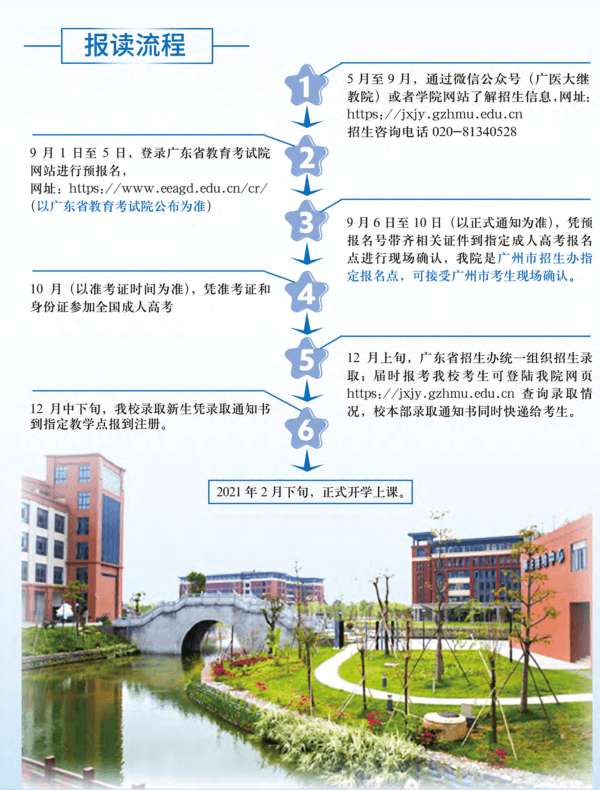 广州医科大学2020年成人高等教育招生简章