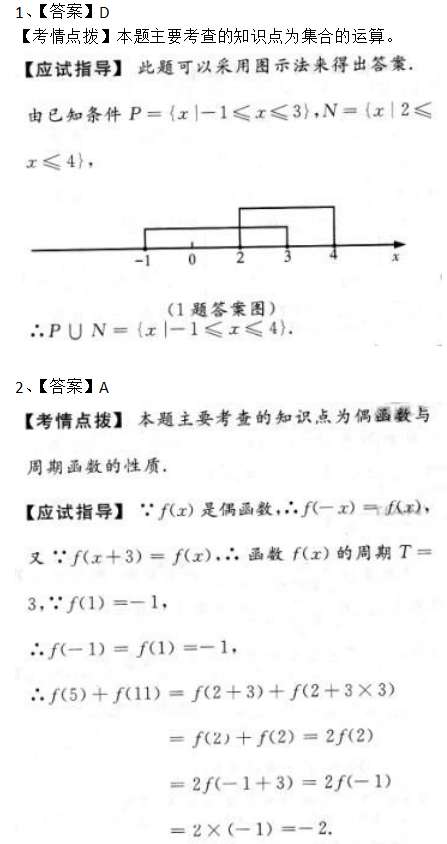 高起点数学（文）每日一练练习试题