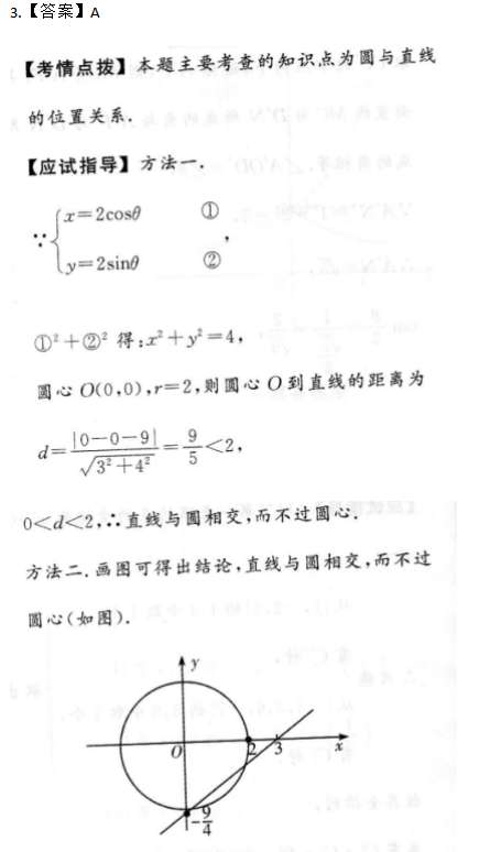 高起点数学（理）每日一练练习试题